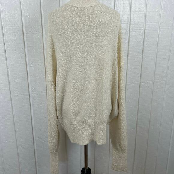 Free People Women Found My Friend Cardi Sweater Cardigan Cropped Cream Medium - Picture 8 of 11